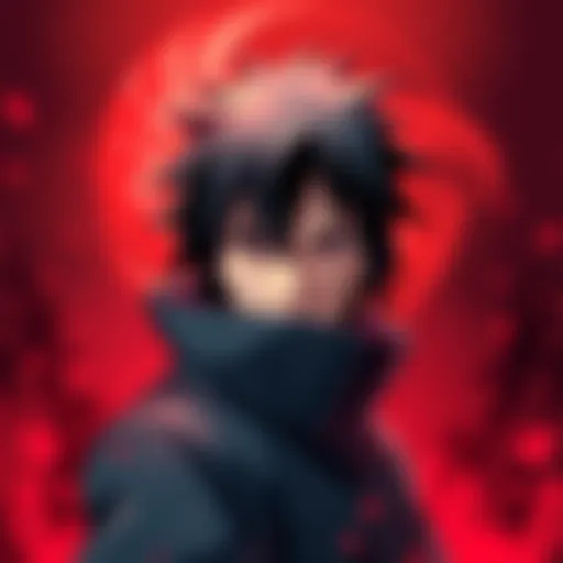 Sasuke Uchiha stands determined with a serious expression, showcasing his skills and character development from Early Shippuden.