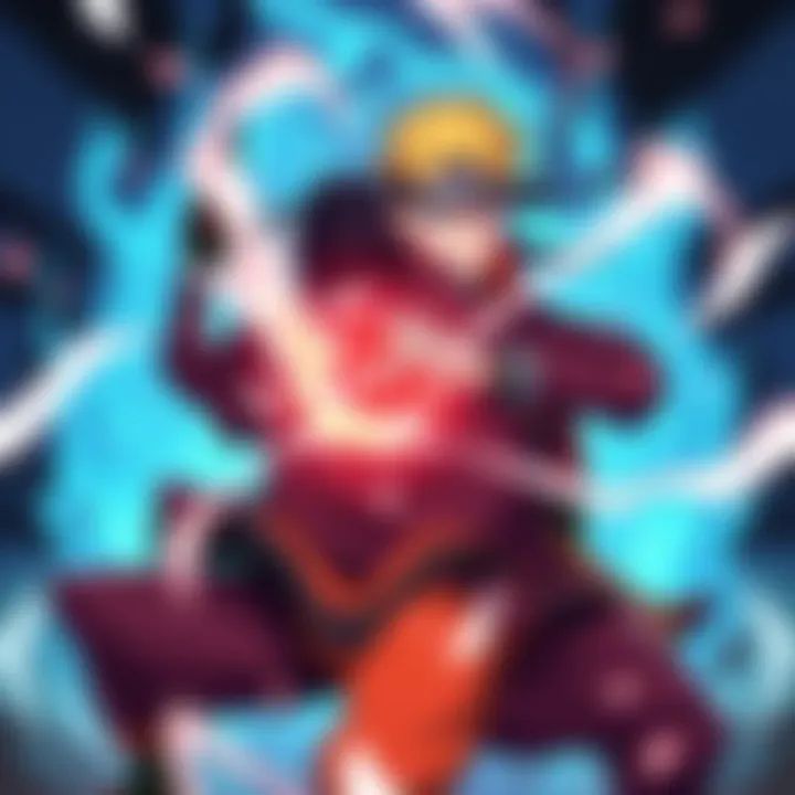 Sasuke and Kurama Sage Mode Naruto face off in an intense fight, showcasing their powers and techniques.