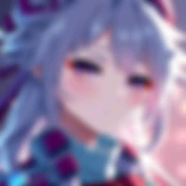 A close-up of Satori Komeiji showing her unique character design and details