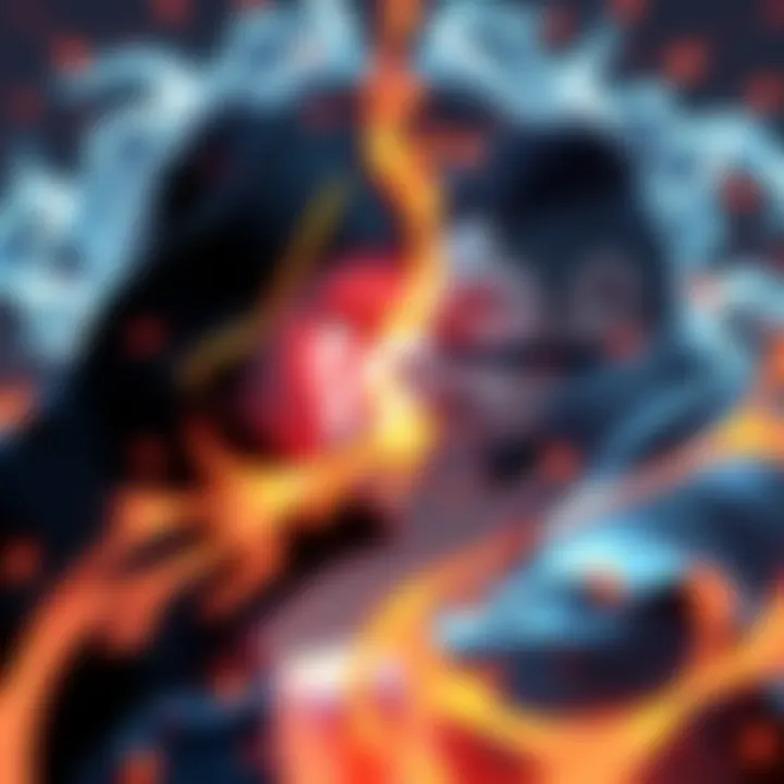 Satoru Gojo and Obito Uchiha facing off, showcasing their defensive abilities, Infinity and Kamui respectively.