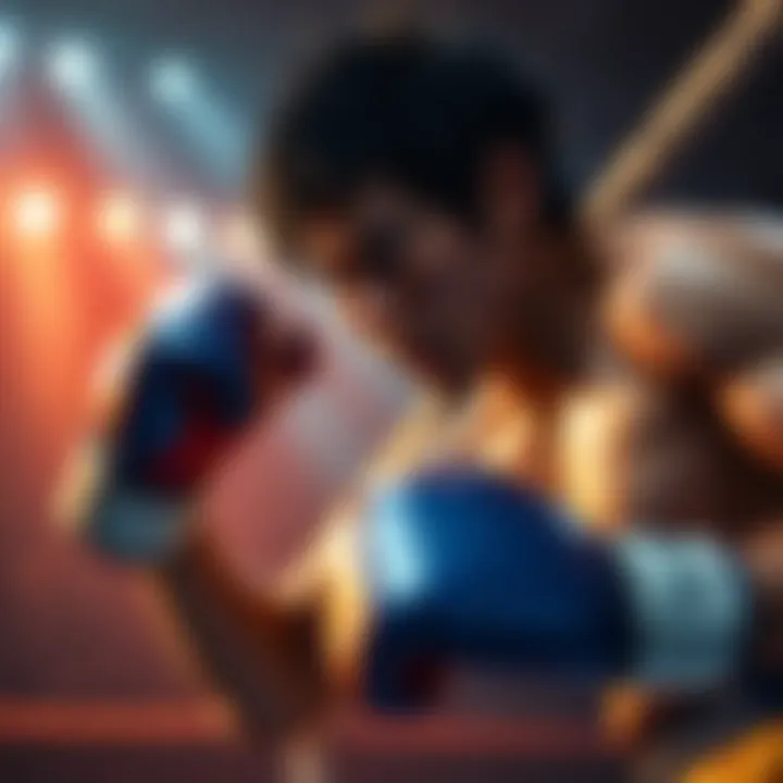 Sawamura fighting Mashiba with a swollen eye, showing determination and skill in the boxing ring.