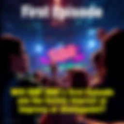 An excited crowd discussing the premiere of SBR's first episode, sharing opinions and reactions without spoilers.