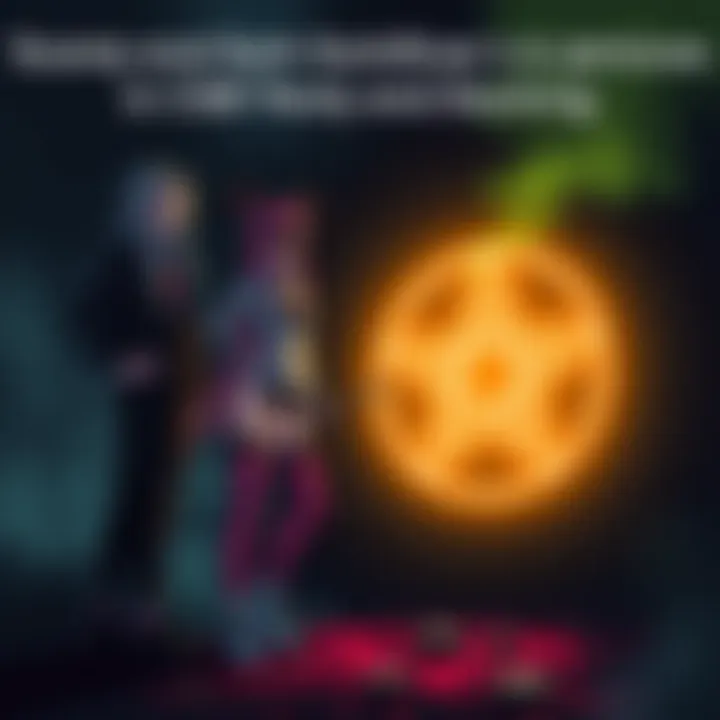 Scanty and Kneesocks standing by a glowing pentagram, looking concerned as they discuss its meaning.