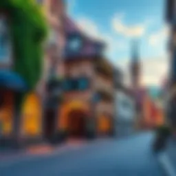 A picturesque street in Nordlingen, Germany, featuring historical architecture and a charming atmosphere