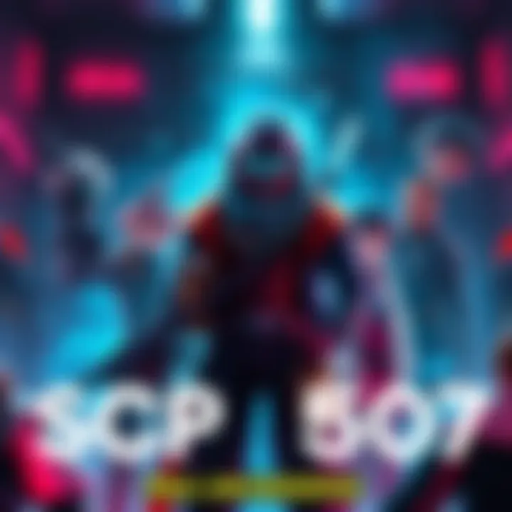 SCP 507 appears in a scene with characters from the MHA universe, showing a blend of their styles and elements.