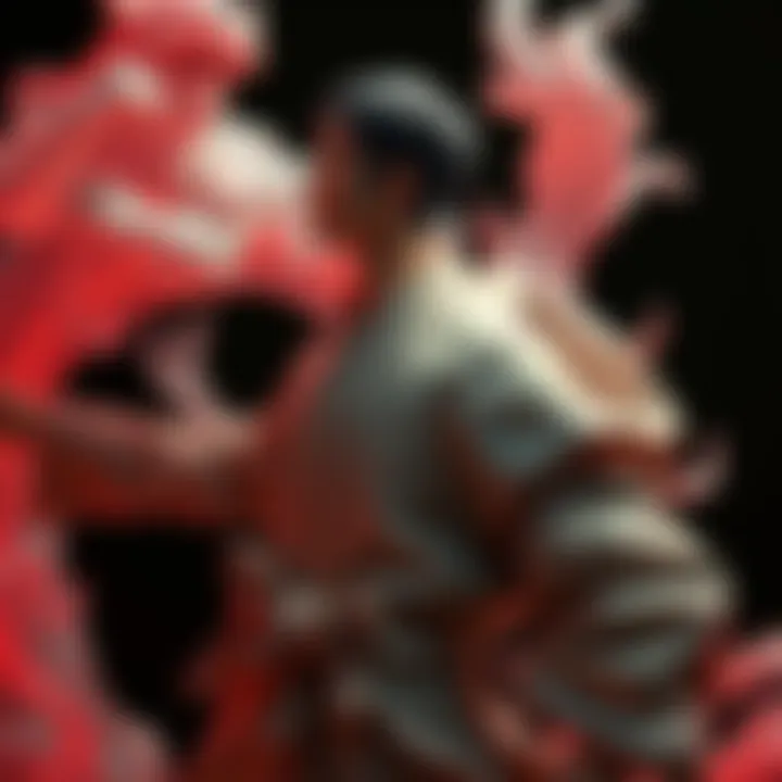 A detailed sculpture of Toji Fushiguro showcasing his dynamic pose and features