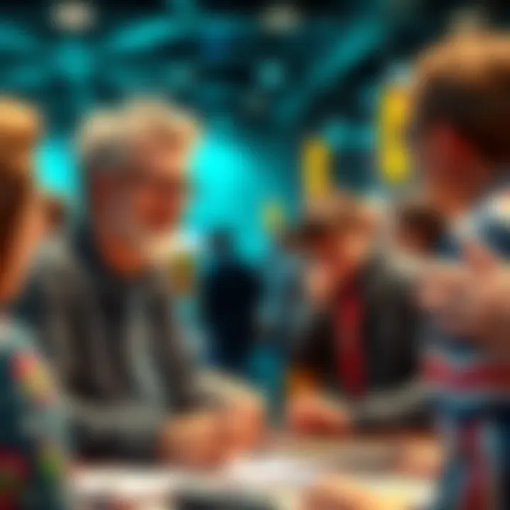 Sean Schemmel laughing with fans while signing collectibles at Collect a Con