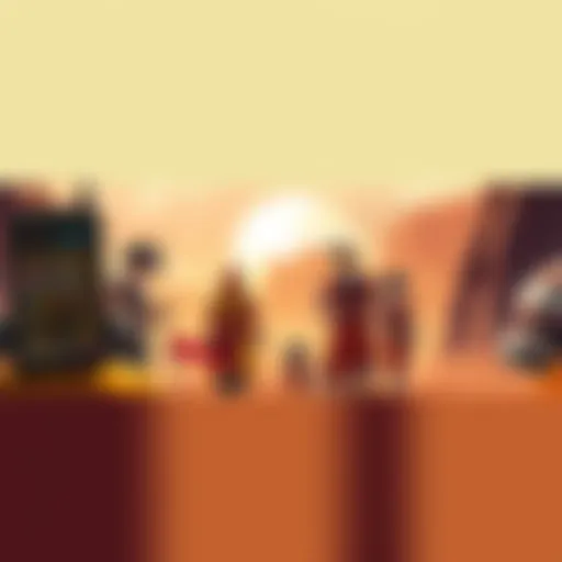 Characters searching in a vibrant landscape for the Sixth Dragon Ball, filled with excitement and tension