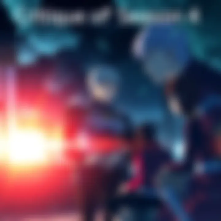 A scene from Season 4 showing characters deep in discussion, highlighting the complexity of the plot and Isayama's storytelling.