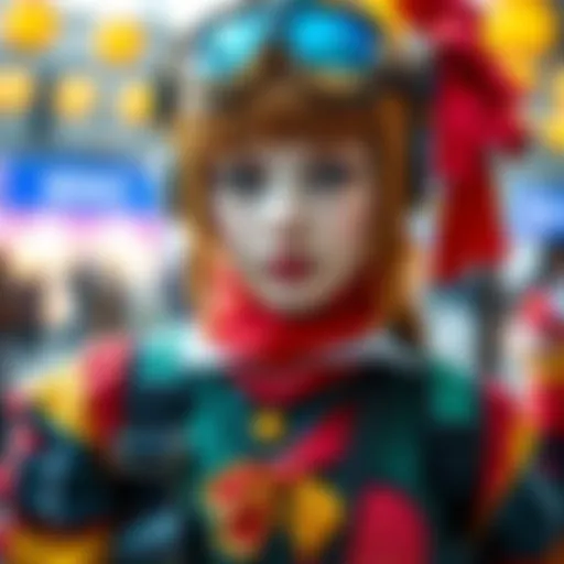A person wearing a detailed Seiko cosplay costume with accessories, showcasing vibrant colors and fabric choices.