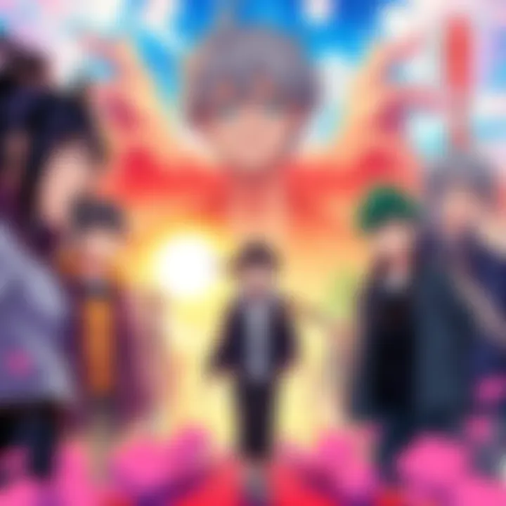 Seinen Manga Cover Art A colorful cover illustration showcasing various main characters from popular seinen manga with vibrant and artistic backgrounds.