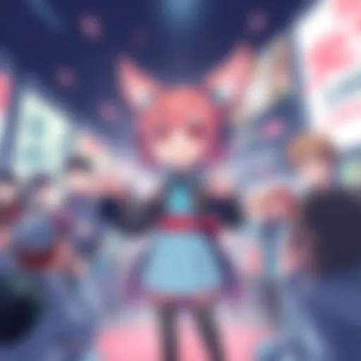 Illustration of Sekibanki character with a detachable head feature, surrounded by excited fans discussing the release.