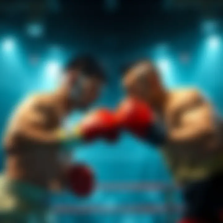 Sendou is in the ring, facing Ricardo, showcasing their intense boxing match with determined expressions.