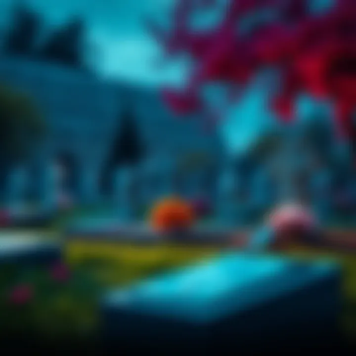 A peaceful cemetery with flowers and a gravestone, symbolizing closure and rest.