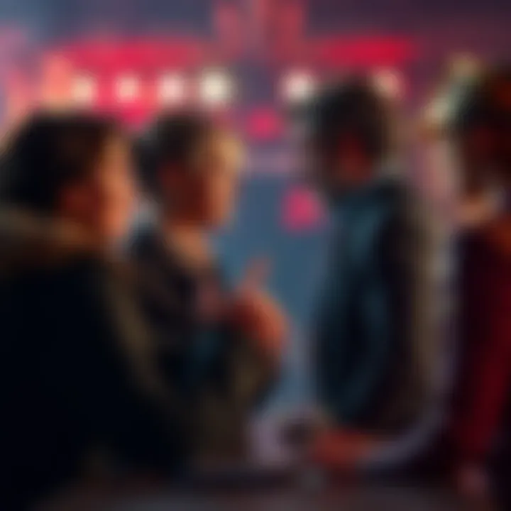 A dramatic moment from the series finale showing key characters in an emotional confrontation