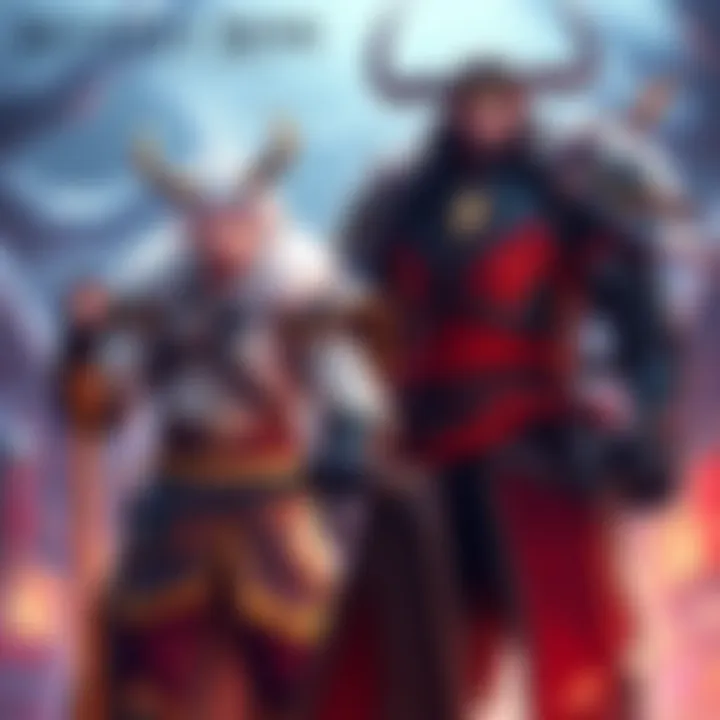 Freyr and Heimdallr from Seven Deadly Sins: Ragnarok standing together, showcasing their unique designs and styles, with vibrant colors in an engaging setting