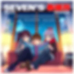 Illustration depicting characters from the manga 'Now That We Draw' and 'My Girlfriend is 8 Meters Tall' reading together in a cozy room.