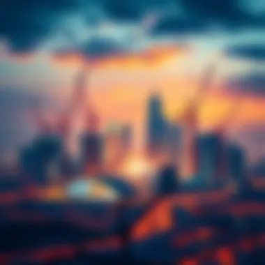 SEZA Development Opportunity A vibrant city skyline with cranes and construction sites representing growth and development in SEZA.