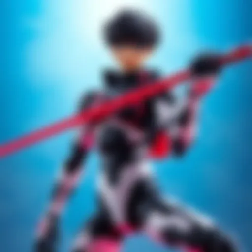 A detailed action figure of Shinji Ikari in a dynamic pose, showcasing its features and design