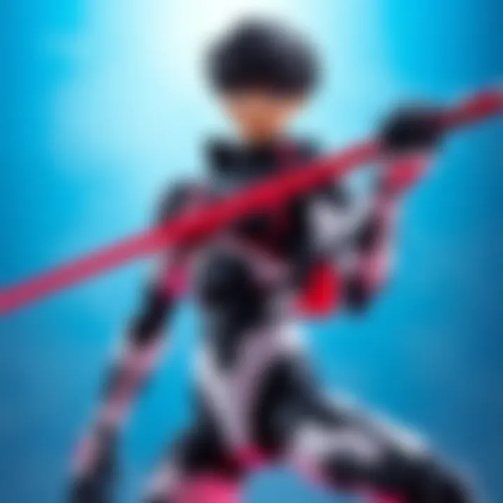 A detailed action figure of Shinji Ikari in a dynamic pose, showcasing its features and design