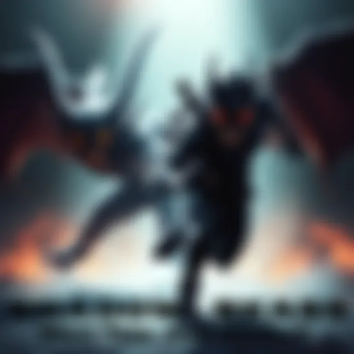 Shadow Beast making bold moves during a critical moment, showing confidence with a tense atmosphere surrounding them.