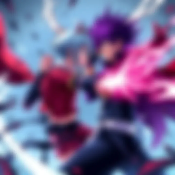 Shallot and Ichigo facing off in an intense battle scene, showcasing their unique abilities and styles