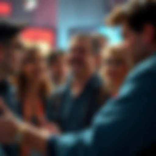 A group of Shank fans debating passionately, with some looking skeptical and others nodding in agreement, showcasing their divided opinions