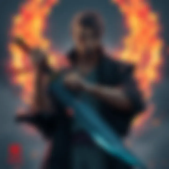 Shanks stands confidently, displaying his haki power and sword, with a fierce expression, ready for battle.