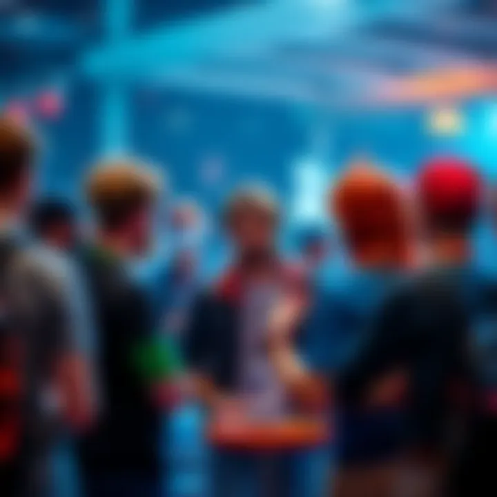 Fans in discussion about Shanks cosplay accuracy at an event