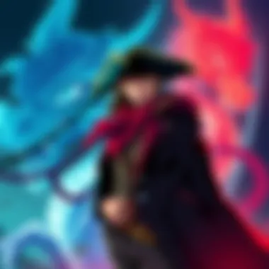 Shanks as a double agent Shanks, wearing a pirate outfit, stands confidently with a Celestial Dragon emblem in the background, symbolizing his role as a double agent.