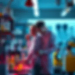 Sheldon Cooper and Senku in a lab Sheldon Cooper and Senku working together in a laboratory, with scientific equipment and tools around them, showcasing their intellect and teamwork in rebuilding humanity.