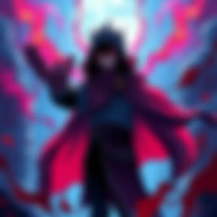 Shigaraki stands with outstretched hand, seeking power from All For One, as the tension between heroes and villains rises.