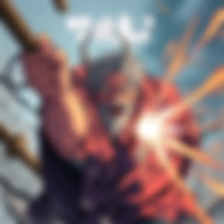 An illustration of Shiki, a 73-year-old character, engaged in a fierce manga battle, showcasing his strength against a formidable opponent