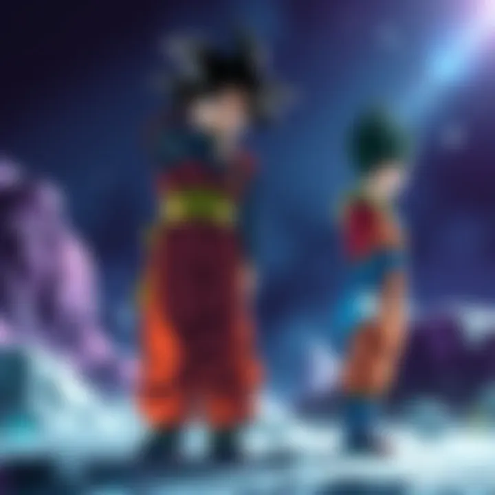 Shin and Kibito standing separately in Dragon Ball Super, showcasing their individual characteristics after defusing.