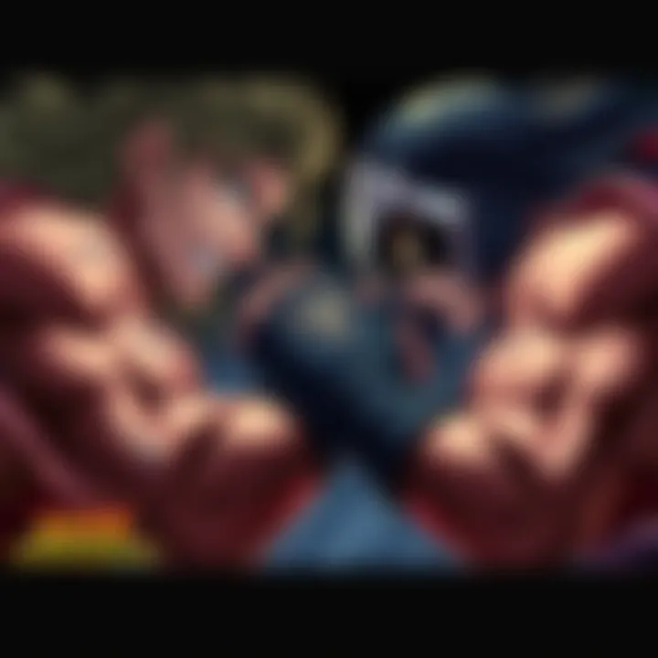Shin and Kumanomi face off in a dramatic fight, showcasing their scars and determination