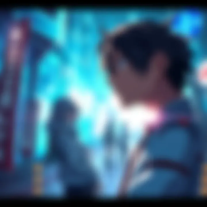 A thoughtful Shinji looking at his surroundings, symbolizing his character journey and growth.