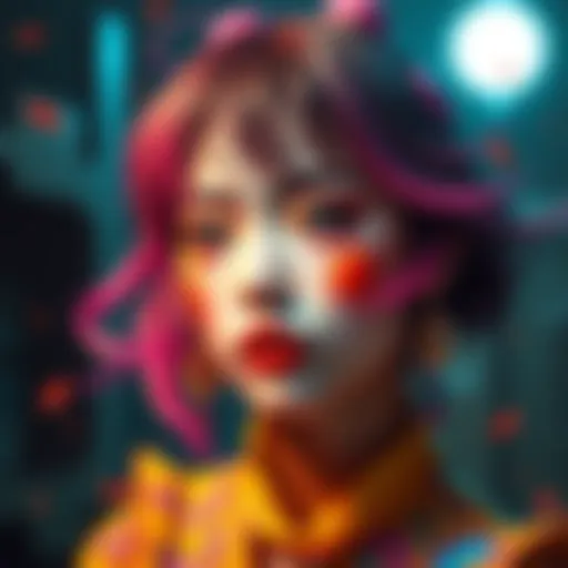 A colorful artwork showcasing unique artistic expression and creativity