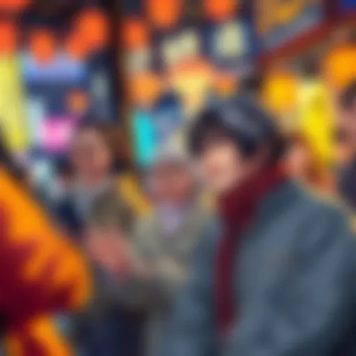 Shirakami Fubuki happily interacting with fans in a lively online community setting