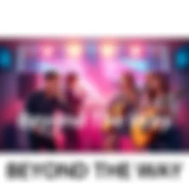 Shishiro Botan, Tsunomaki Watame, Todoroki Hajime, and Rindo Chihaya performing together in the music video 'Beyond The Way'.