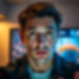 Confused man looking at a photo Man with a shocked expression staring at a picture that reveals a surprising truth about Matt