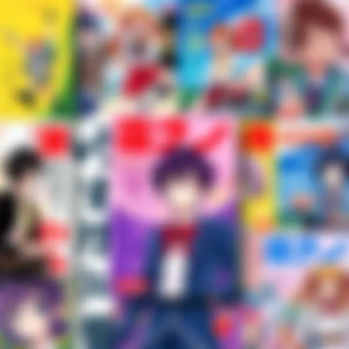 Short Manga Covers A collection of colorful short manga covers featuring various characters and vibrant art styles.