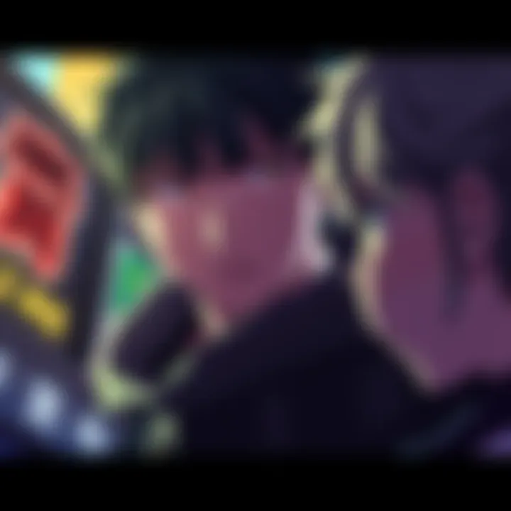 Shoto staring intently at Izuku with a serious expression, capturing the moment of their interaction