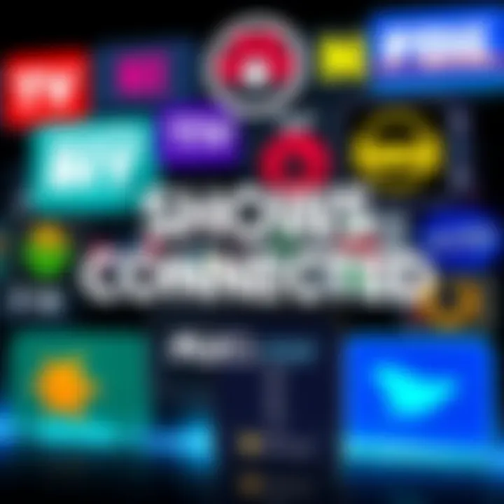 Various TV show logos blending together to show overlapping themes and characters.