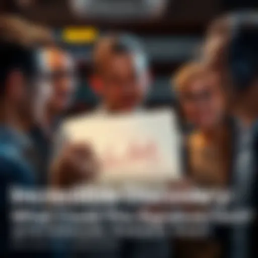 A person holding a piece of paper with a handwritten signature, looking curious and excited. They are surrounded by friends discussing its potential value.