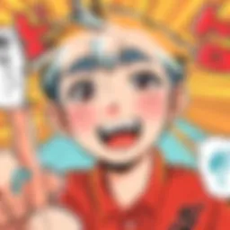 Silly Yuji displays a funny expression, showcasing humor and charm in a colorful comic panel from Modulo series.