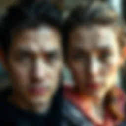 A side-by-side comparison of two individuals showing their strikingly similar facial features.