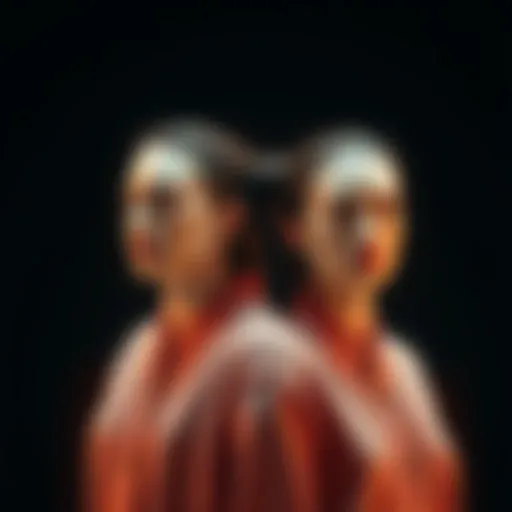 Two people with slight differences in appearance standing next to each other, highlighting the idea of indistinguishable differences