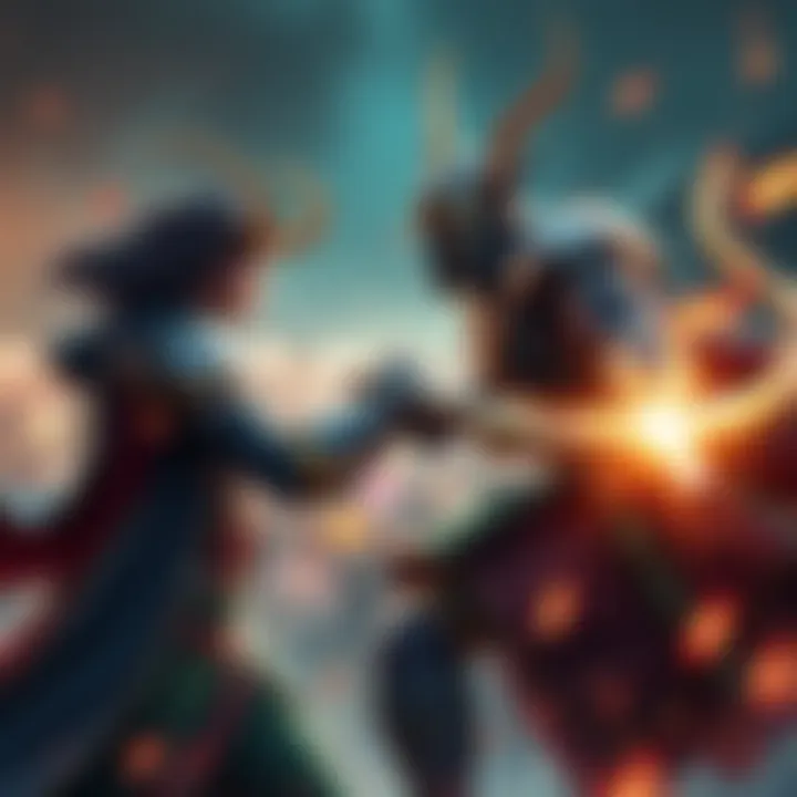 Simo using clever tricks to outsmart Loki in a dramatic battle scene