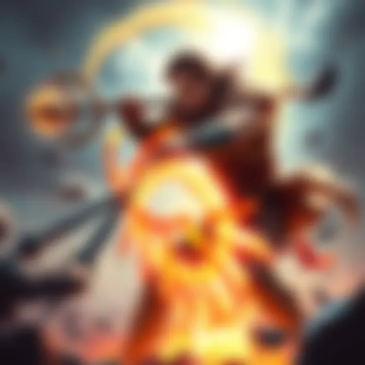 Simon the Digger using Spiral Power Simon the Digger channels his Spiral Energy while wielding the Ten Shadows, preparing for a battle against opponents.