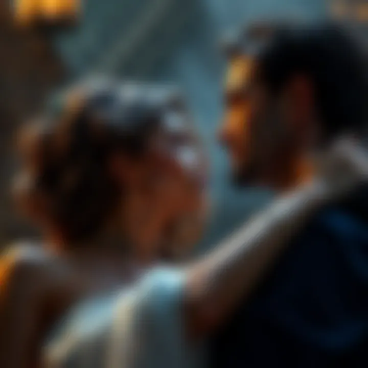 Sinbad and Serendine share an emotional connection, reflecting their complex relationship.